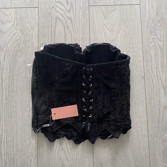 MISS LOLA “Bustier Lace Corset w/ Zipper” SIZE M - Picture 2 of 2